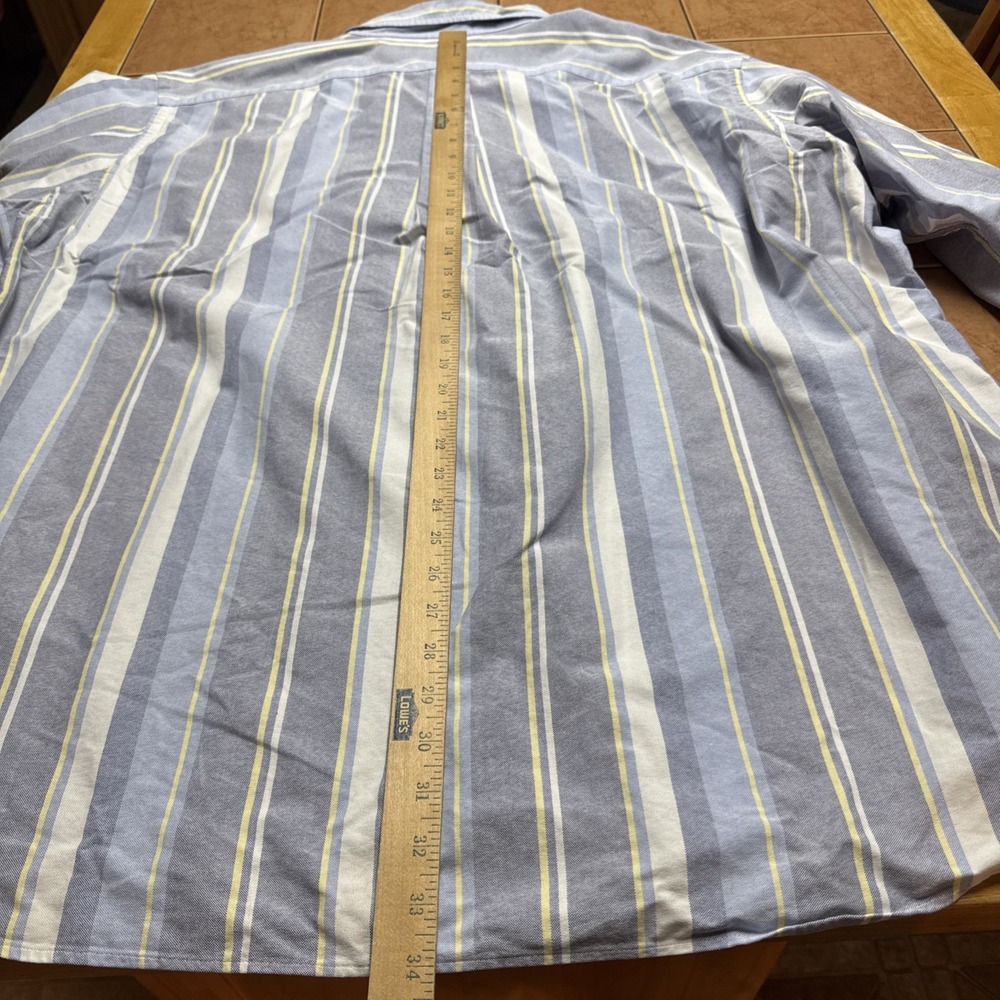Ralph Lauren Classic Fit Blue Stripe Cotton Oxford Pony Button Shirt Sz 3XB Big - Picture 9 of 9